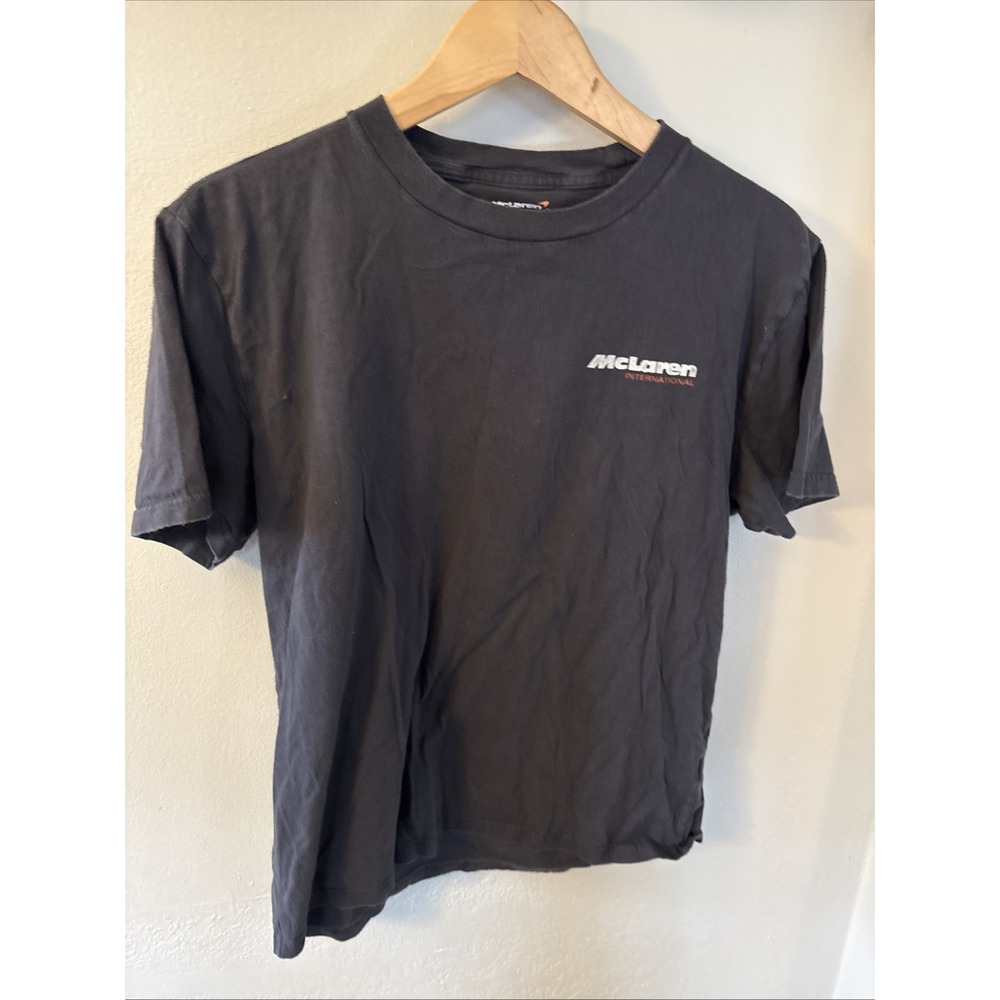 McLaren Formula 1 Team Racing Graphic T-shirt Mens M Black MP4/2C Short Sleeve